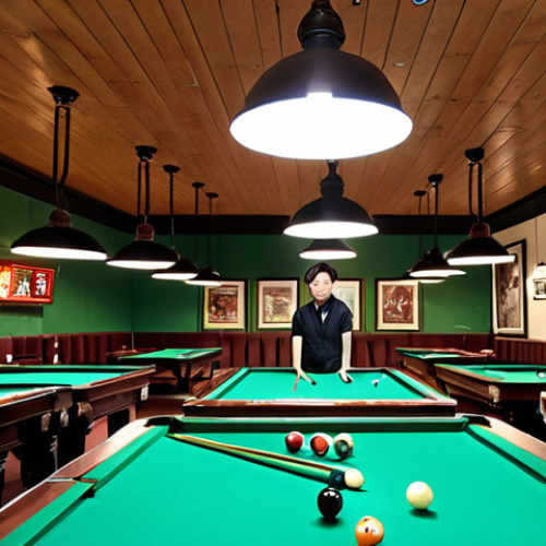 Home 11 **
A vibrant billiards club in Suwon, South Korea, filled with people of all ages playing pool and snooker. Show a mix of modern and traditional tables, good lighting, and a friendly, community-focused atmosphere. Maybe include some signage in both Korean and English.
**